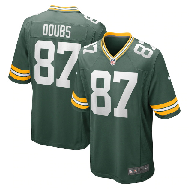 mens nike romeo doubs green green bay packers game player jersey